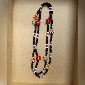 Vintage Floral Beaded Necklace